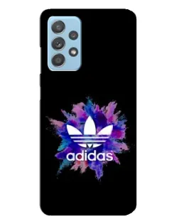 Чехол для Samsung Galaxy A23 с картинкой «Взрыв красок Adidas»