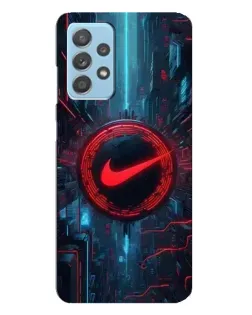Чехол для Samsung Galaxy A23 с картинкой «Техногенный стиль Nike»