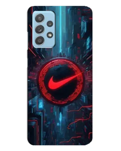 Чехол для Samsung Galaxy A23 с картинкой «Техногенный стиль Nike»