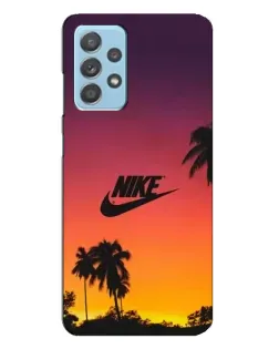Чехол для Samsung Galaxy A23 с картинкой «Nike на закате солнца»