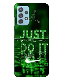 Чехол для Samsung Galaxy A23 с картинкой «Зеленый неоновый Nike»