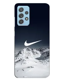 Чехол для Samsung Galaxy A23 с картинкой «Nike — зимние горы»
