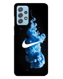Чехол для Samsung Galaxy A23 с картинкой «Nike и синий дым»