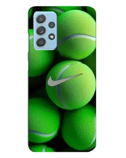 Чехол для Samsung Galaxy A23 с картинкой «Теннисные мячи Найк»