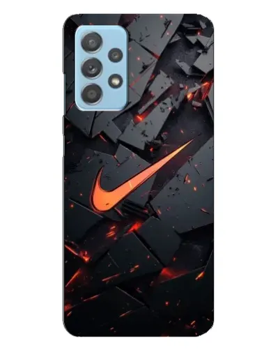 Чехол для Samsung Galaxy A23 с картинкой «Nike — эффект разломов»