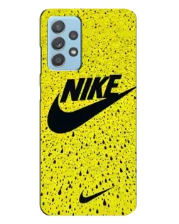 Чехол для Samsung Galaxy A23 с картинкой «Желтый текстурный Nike»