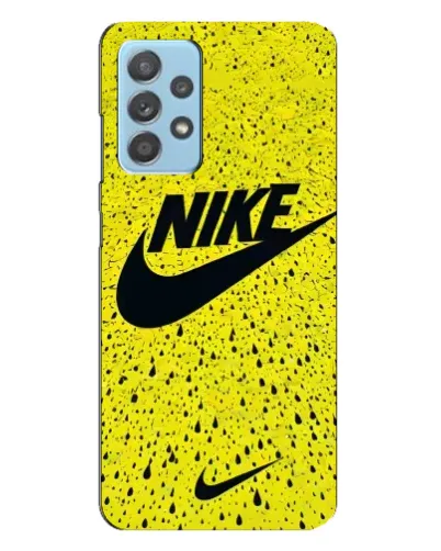 Чехол для Samsung Galaxy A23 с картинкой «Желтый текстурный Nike»