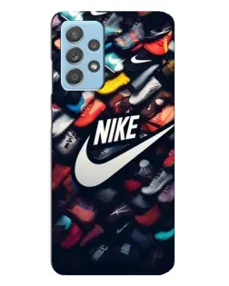 Чехол для Samsung Galaxy A23 с картинкой «Коллекция кроссовок Nike»
