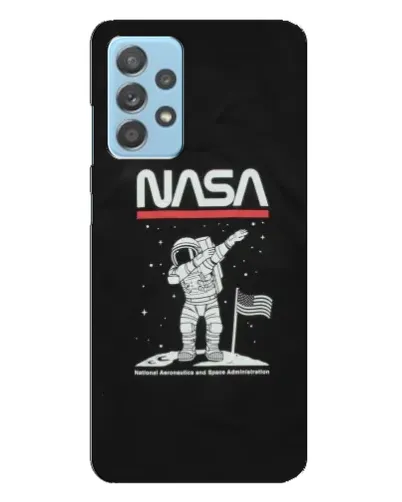 Чехол для Samsung Galaxy A23 с картинкой «NASA — шагаем по Луне»