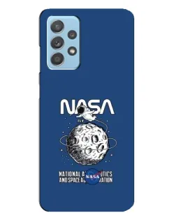 Чехол для Samsung Galaxy A23 с картинкой «NASA — лунная миссия»