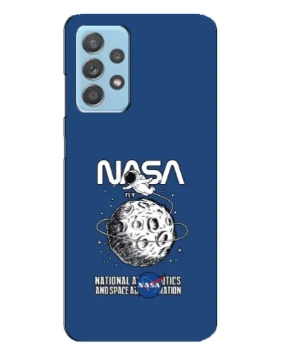 Чехол для Samsung Galaxy A23 с картинкой «NASA — лунная миссия»