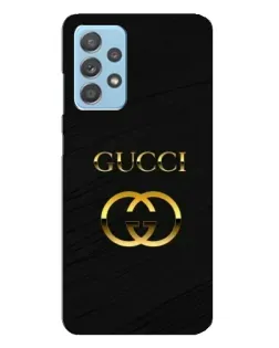 Чехол для Samsung Galaxy A23 с картинкой «Золотой логотип Gucci»