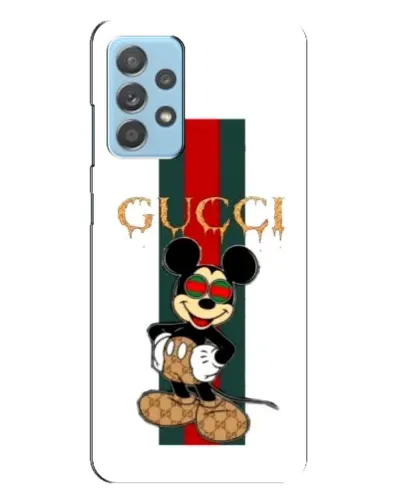 Чехол для Samsung Galaxy A23 с картинкой «Микки Маус Gucci — полосы»