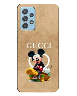 Чехол для Samsung Galaxy A23 с картинкой «Микки Маус Gucci — крафт»