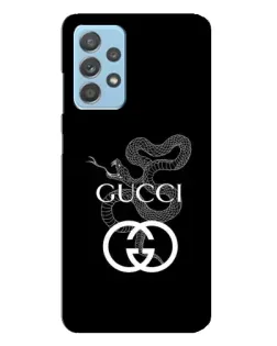 Чехол для Samsung Galaxy A23 с картинкой «Gucci — серебряная змея»