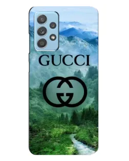 Чехол для Samsung Galaxy A23 с картинкой «Gucci — горный пейзаж»