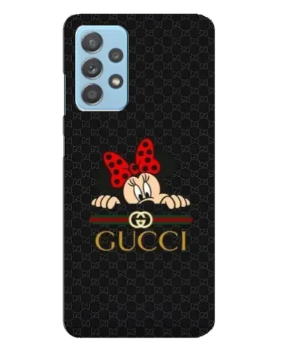 Чехол для Samsung Galaxy A23 с картинкой «Минни Маус Gucci — черный»