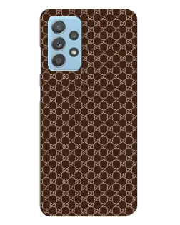 Чехол для Samsung Galaxy A23 с картинкой «Gucci — шоколадная сетка»