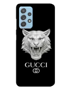 Чехол для Samsung Galaxy A23 с картинкой «Gucci — серебряный лев»