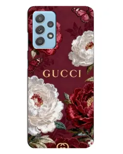 Чехол для Samsung Galaxy A23 с картинкой «Gucci — бордовые розы»