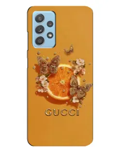 Чехол для Samsung Galaxy A23 с картинкой «Gucci — золотые бабочки»