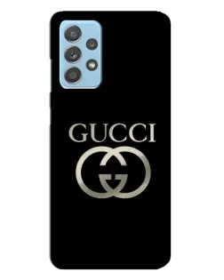 Чехол для Samsung Galaxy A23 с картинкой «Gucci — золото на черном»