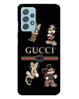 Чехол для Samsung Galaxy A23 с картинкой «Gucci — герои Disney и монограмма»