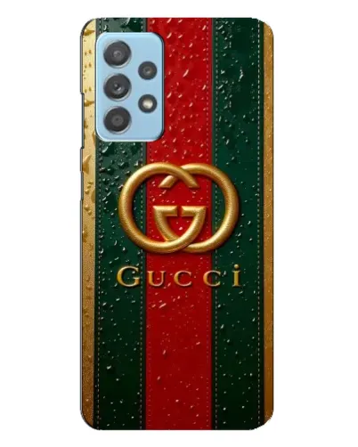 Чехол для Samsung Galaxy A23 с картинкой «Gucci — фирменная полоса и золото» Чехол для Samsung Galaxy A23 с картинкой «Gucci — фирменная полоса и золото»