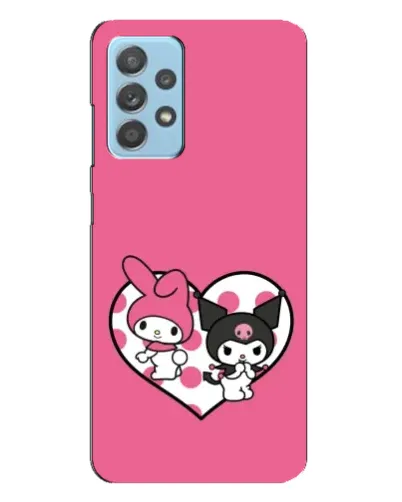 Чехол для Samsung Galaxy A23 с картинкой «Kuromi и My Melody»