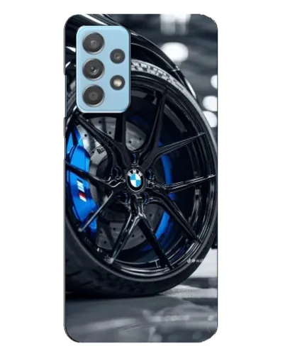 Чехол для Samsung Galaxy A23 с картинкой «Колесо BMW вблизи»