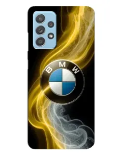 Чехол для Samsung Galaxy A23 с картинкой «Золотистый дым BMW»