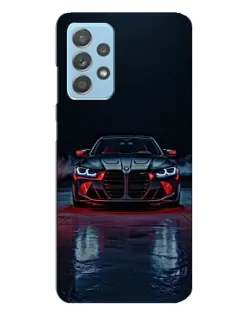 Чехол для Samsung Galaxy A23 с картинкой «BMW на мокрой дороге»