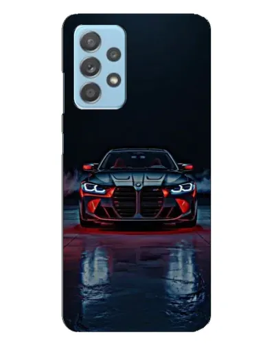 Чехол для Samsung Galaxy A23 с картинкой «BMW на мокрой дороге»