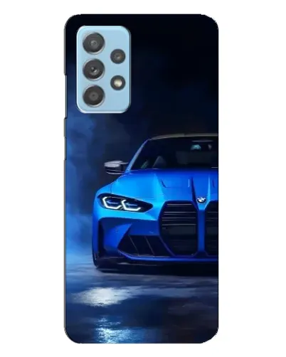Чехол для Samsung Galaxy A23 с картинкой «Голубая BMW M4»