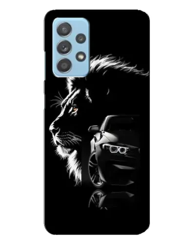 Чехол для Samsung Galaxy A23 с картинкой «BMW и лев»