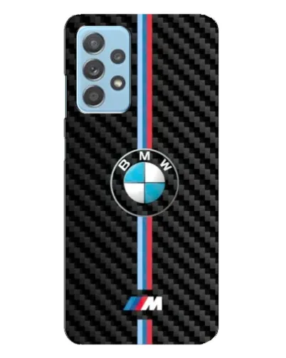 Чехол для Samsung Galaxy A23 с картинкой «Эмблема BMW и карбон»