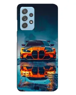 Чехол для Samsung Galaxy A23 с картинкой «BMW — золотая эмблема»