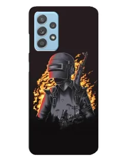 Чохол для Samsung Galaxy A23 з картинкою «PUBG — вогняний силует»