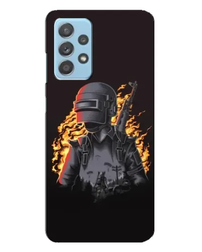 Чохол для Samsung Galaxy A23 з картинкою «PUBG — вогняний силует»