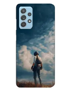 Чохол для Samsung Galaxy A23 з картинкою «Герой PUBG на скелі»