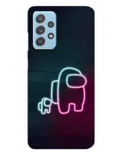 Чохол для Samsung Galaxy A23 з картинкою «Among Us неон-арт»