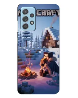 Чохол для Samsung Galaxy A23 з картинкою «Зимовий Minecraft»