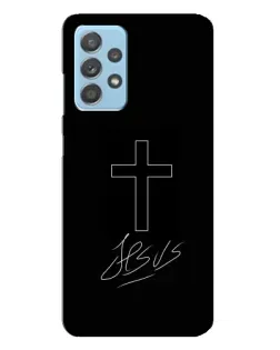 Чехол для Samsung Galaxy A23 с картинкой «Графический крест Jesus»