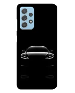 Чехол для Samsung Galaxy A23 с картинкой «Силуэт Tesla Night»