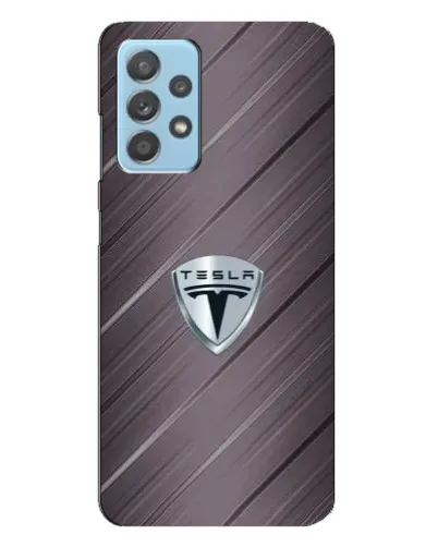 Чехол для Samsung Galaxy A23 с картинкой «Металлическая текстура Tesla»
