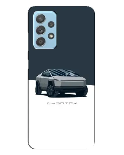 Чехол для Samsung Galaxy A23 с картинкой «Серебристый Cybertruck Tesla»
