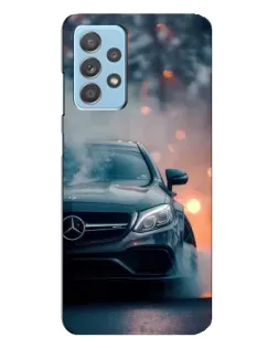 Чехол для Samsung Galaxy A23 с картинкой «Mercedes — ночной город»