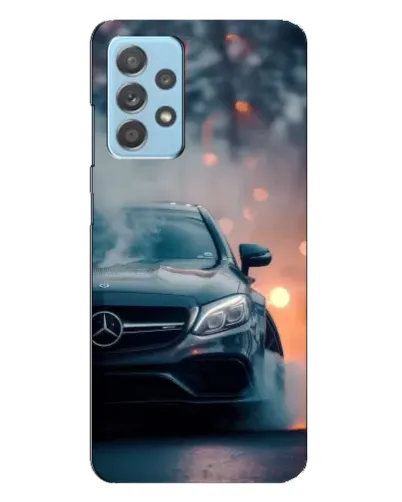 Чехол для Samsung Galaxy A23 с картинкой «Mercedes — ночной город»