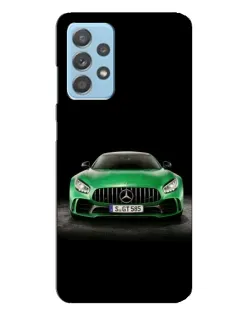 Чехол для Samsung Galaxy A23 с картинкой «Mercedes — неоновый лого»