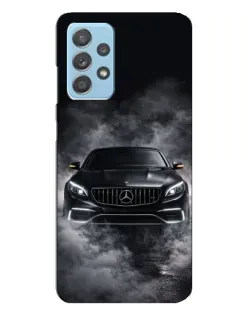 Чехол для Samsung Galaxy A23 с картинкой «Mercedes в дыму»